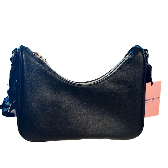 Juicy Couture NWT  Y2K  Black Liquorice Pink Rhinestone Juicy Bag Purse (P003) - Picture 5 of 8